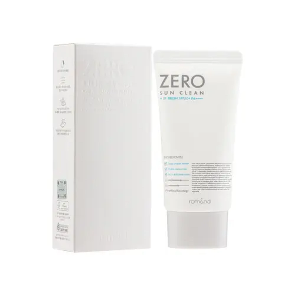 Rom&Nd Zero Sun Clean 01.Fresh SPF50+ PA++++ лёгкий освежающий солнцезащитный крем