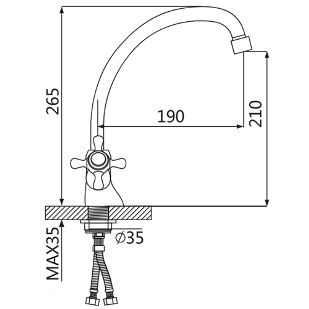 Смеситель для кухни Oute T50 T5013BA