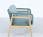 Диван деревянный двухместный Tagliamento Cambria, натуральный, мальмо