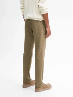 Massimo Dutti Зауженные брюки с отделкой под деним, норка