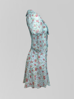 Платье Miss Diva 775 короткое в цветок с воротником