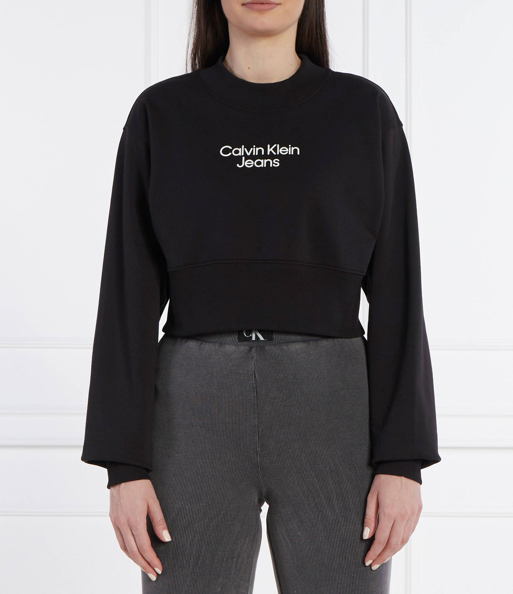 Худи STACKED INSTITUTIONAL CALVIN KLEIN JEANS - черный(J20J221466)