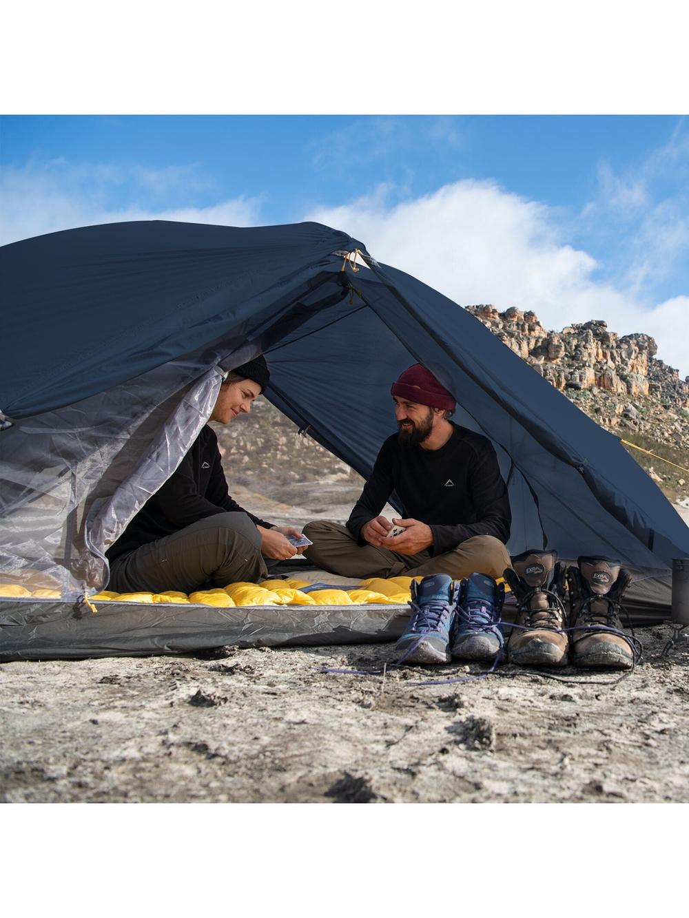 Палатка Naturehike Mongar 2-местная, алюминиевый каркас, сверхлегкая, ярко-синяя