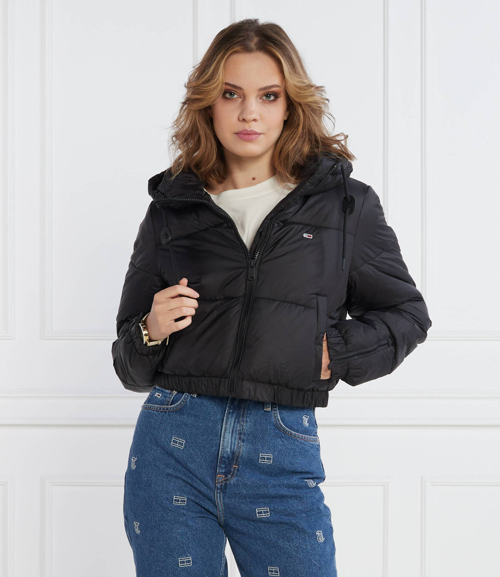 Куртка TJW CRP HOODED PUFFER Tommy Jeans - черный(DW0DW15964)