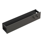 Boheme Полка настенная 60см Gun metal + 2 крючка