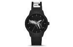PUMA Wrist Watch Quartz Movement Silicone Strap Black Dial Unisex
