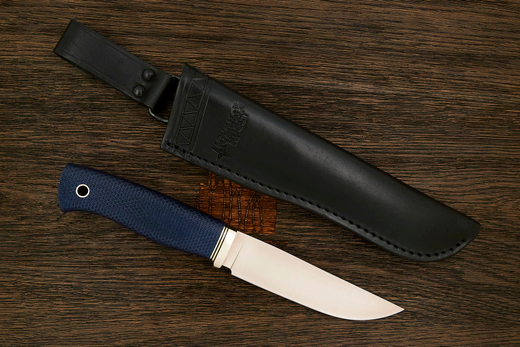 Нож туристический Южный крест Джек, клинок 131мм, сталь VG-10, рукоять микарта синий