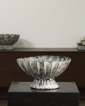 Ваза Valura из папье-маше серая Ø 33 см