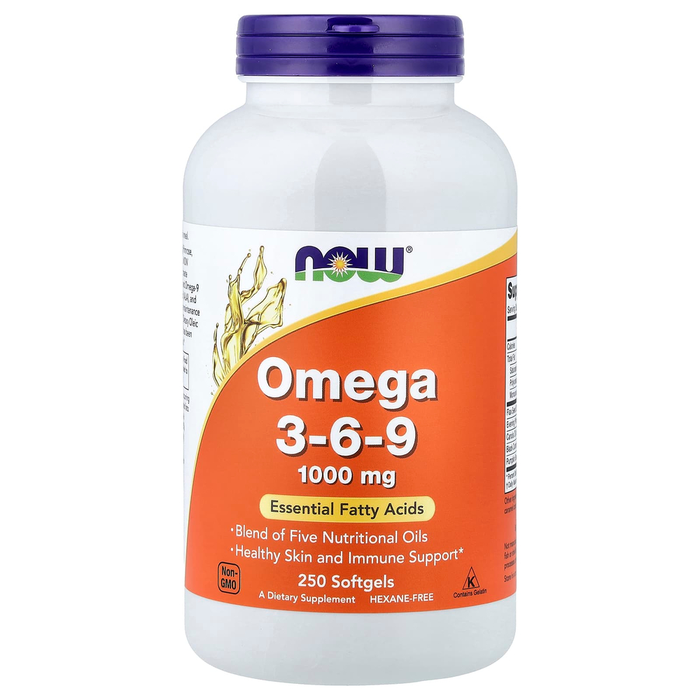 NOW Foods, омега-3-6-9, 250 капсул