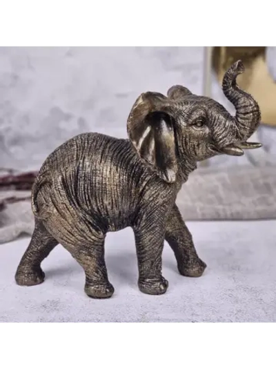 Статуэтка «Слон» Цвет: золото/черный