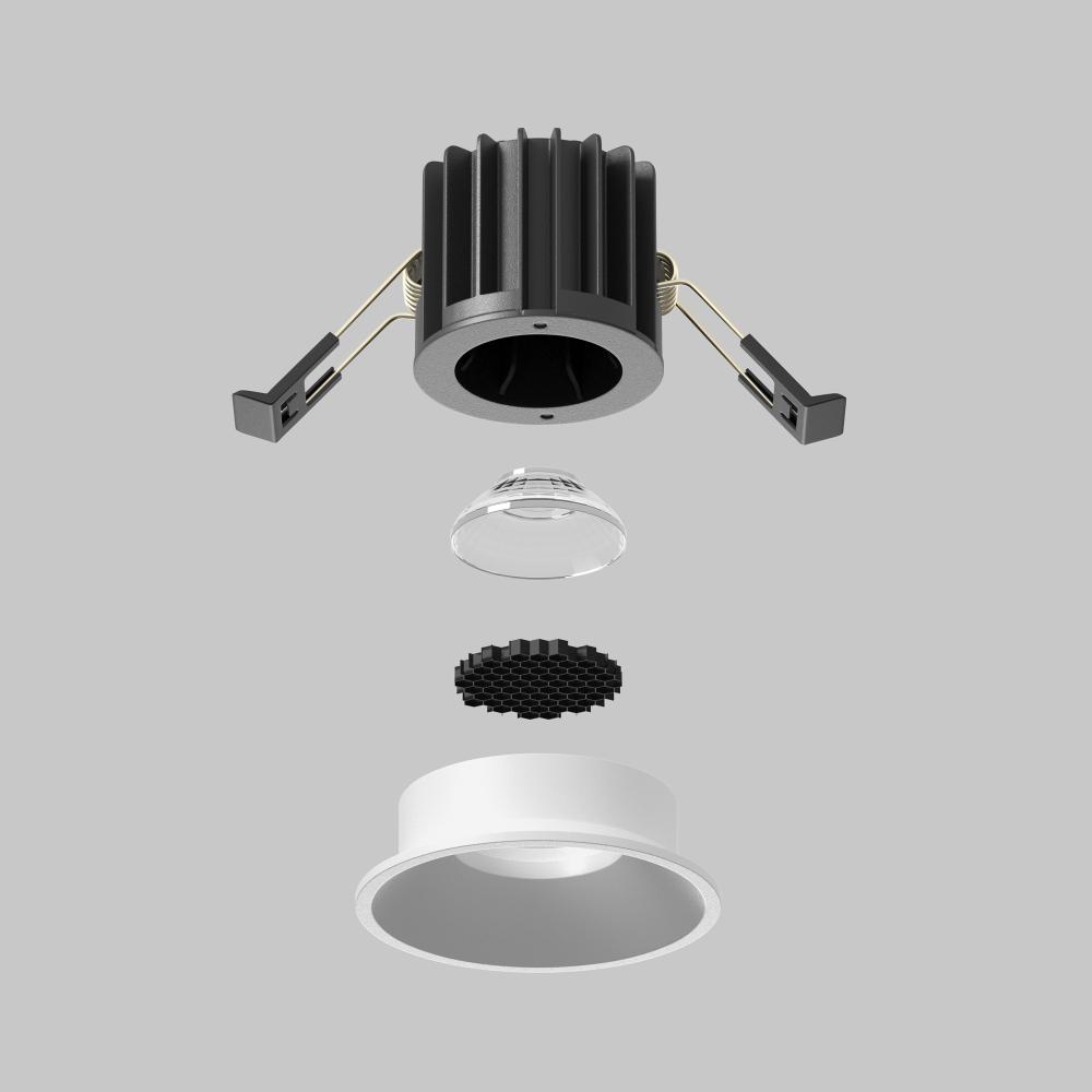 Встраиваемый светодиодный светильник Maytoni Round DL058-7W2.7K-W