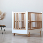 Детская кроватка Фабрика Облаков Onlybaby Scandi маятник продольный молочный, дерево