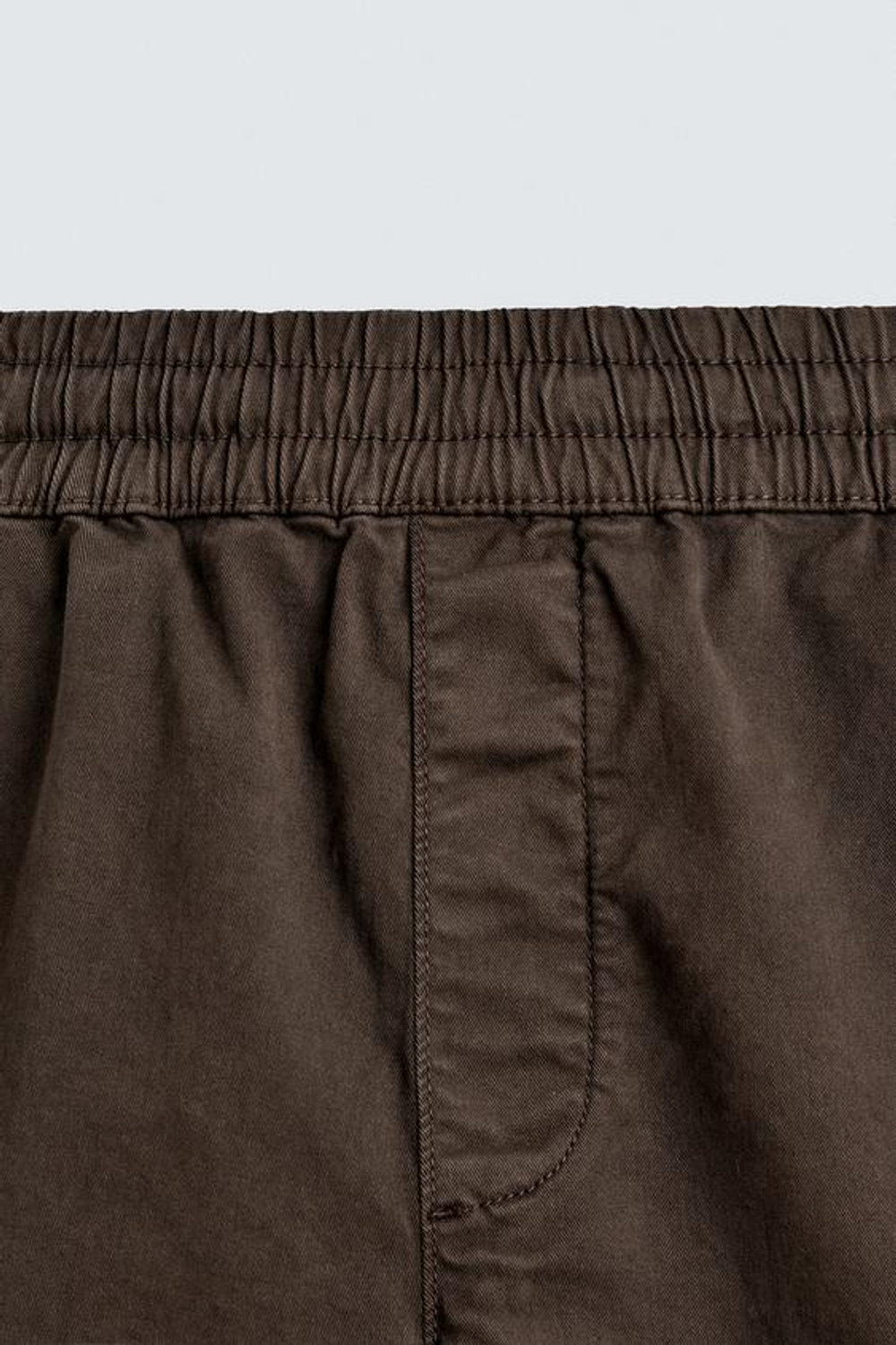 ZARA ШОРТЫ ИЗ ТВИЛА RELAXED FIT, КОРИЧНЕВЫЙ