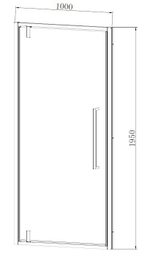 Душевая дверь Alpha VDP-3AL100MT , хром, стекло текстурное
