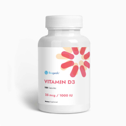 Vitamin D3 1,000 IU 100 capsules Biogeek