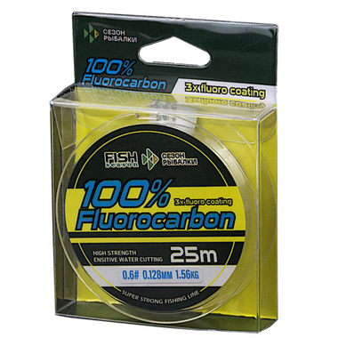Флюорокарбон Fish Season 100% Fluorocarbon 25м -