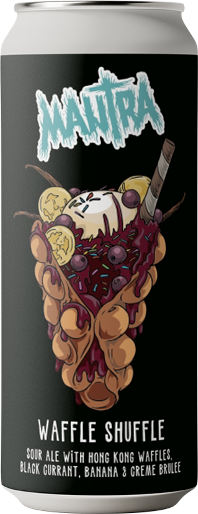 Пиво Мантра Ваффл Шаффл: Блэк Каррент, Банана, Крем Брюле / Mantra Waffle Shuffle: Black Currant, Banana, Creme Brulee 0.45 - банка
