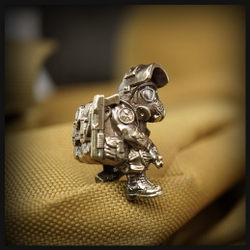 Бусина "Сталкер.Метро" для темляков или браслетов , латунь