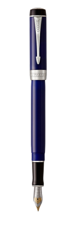 Перьевая ручка Parker Duofold Classic International, Blue and Black CT, перо: F