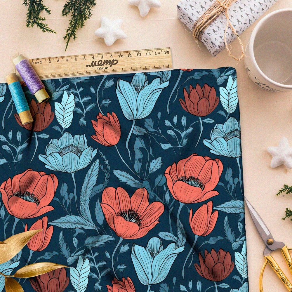 Ткань премиум флис чарующие тени