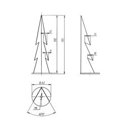 Держатель грунтовый ЭРА ДГ-02 для прожекторов и ландшафтных светильников черный для крепления в грунт | Аксессуары для прожекторов
