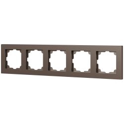 Рамка для розеток и выключателей Intro Accent 6-505-08 на 5 постов, СУ, бронза | Intro