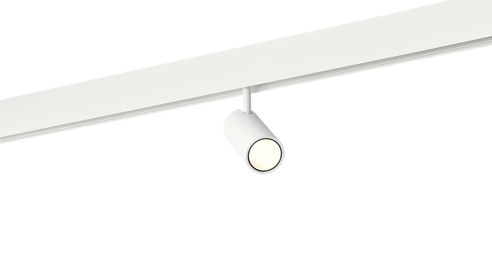 Светодиодный светильник Alpha для SPACE Track system 10Вт, D45xL100 мм, 865Лм, 36°, 4000К, недиммируемый, Ra>90, белый, черный отражатель и задняя крышка