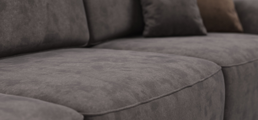 П-образный диван KING MODOOL Велюр Alkantara серый