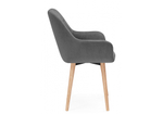 Стул деревянный Woodville Флюид 360 темно-серый (zd 995), светлое дерево