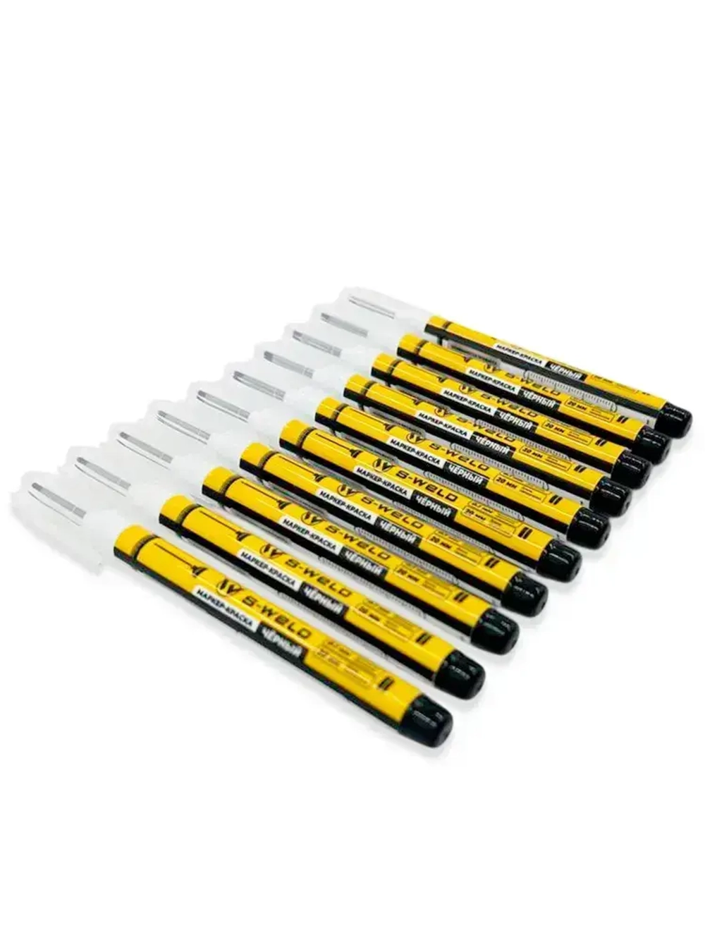 Маркер-краска для отверстий 1мм черный, 10шт