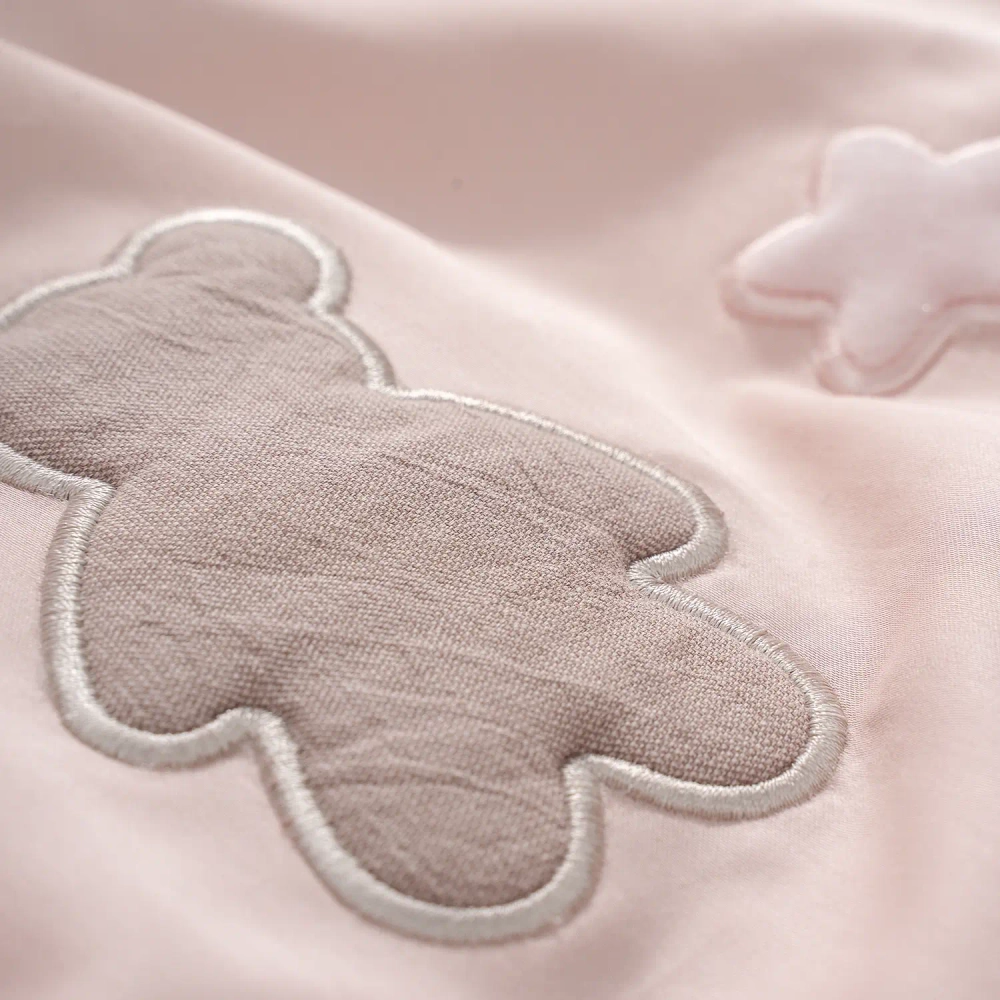 Комплект белья для классической кроватки Teddy Sateen 6 предметов цвет розовый