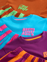 Пижама для мальчика Next AJ0-536, 3 шт., Оранжевый, Голубой, Фиолетовый