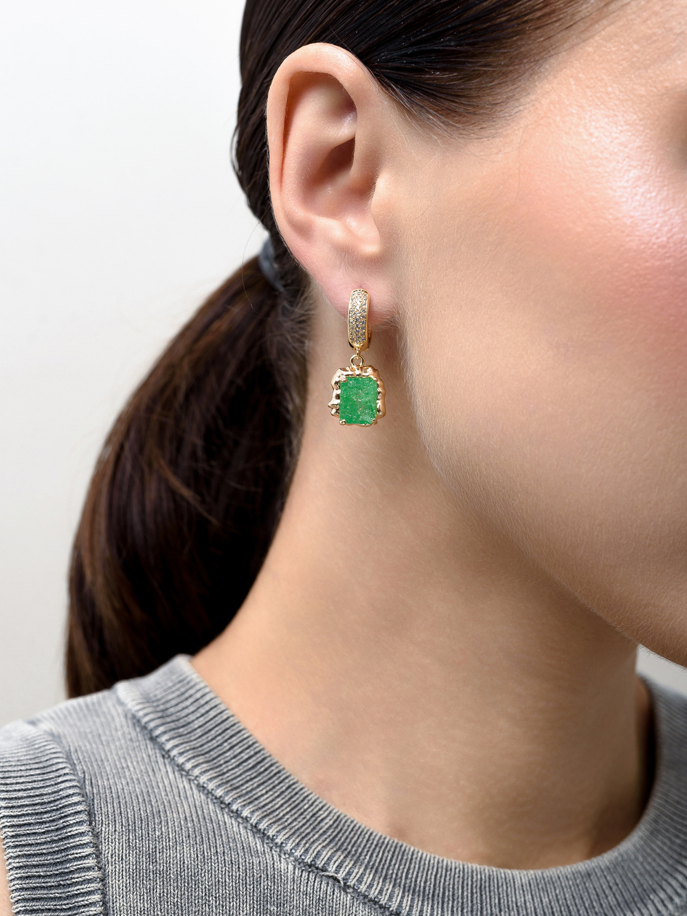 Серьги "Lollipops" Green Gold