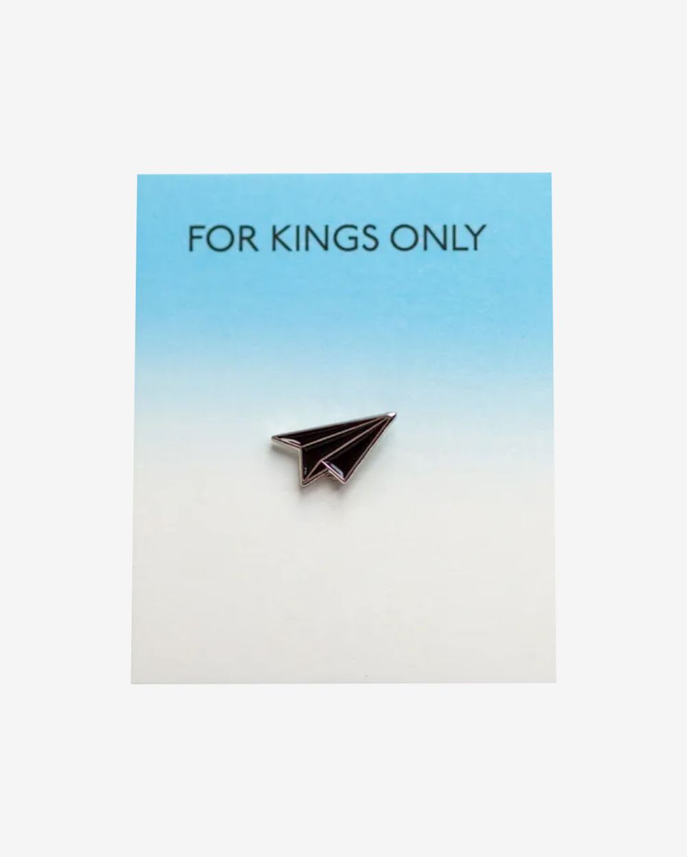 Значок For Kings Only Бумажный Самолётик черный