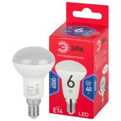 Лампочка светодиодная ЭРА RED LINE LED R50-6W-865-E14 R Е14 / Е14 6Вт рефлектор холодный дневной свет | Лампы cветодиодные Рефлектор (R )