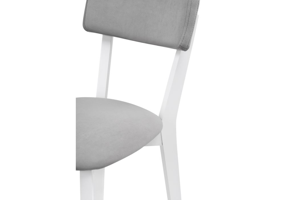Деревянный стул Гилмар серый велюр / белый