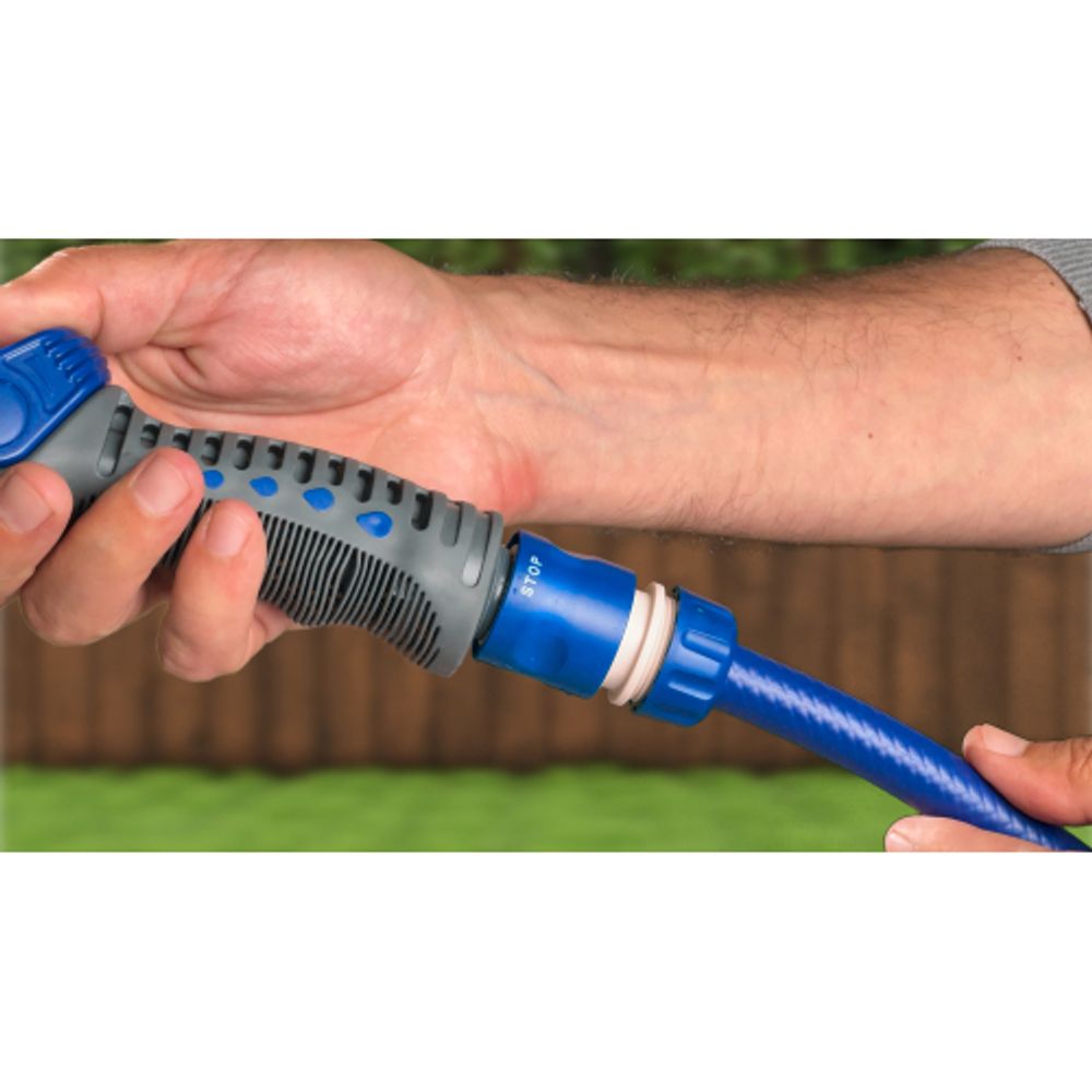 Пистолет распылитель для полива GREEN APPLE GACHW-618 телескопический, 46 см - 61 см, 8 режимов