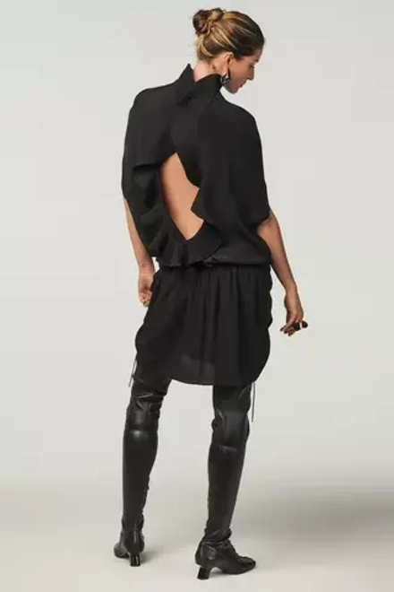 ZARA X STEFANO PILATI КОРОТКОЕ ПЛАТЬЕ С ПОЯСОМ, ЧЕРНЫЙ