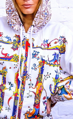 Зип худи «Лабиринт», по мотивам средневековой Псалтири Латтрелла