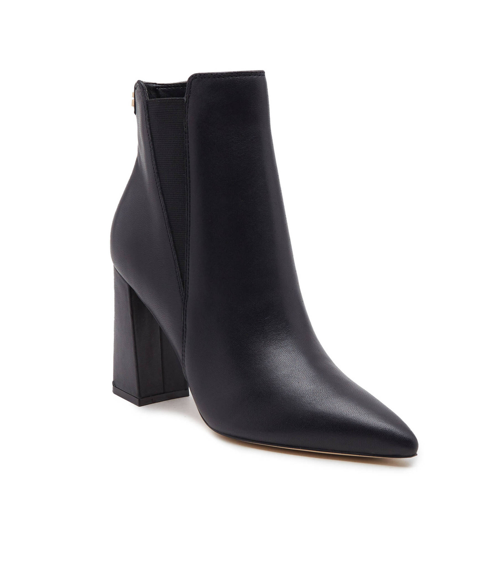 Кожаные ботильоны на каблуке Guess - черный(FL8AVH LEA10)