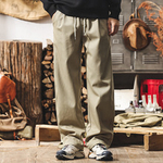 Брюки из лиоцелла Tencel для мужчин, свободные прямые длинные брюки для мужчин