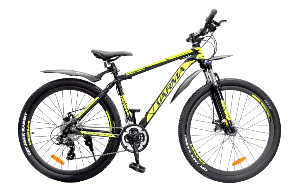 Велосипед 27,5" VARMA DRACON H75DA чёрно-жёлтый, рама 16, 21ск.