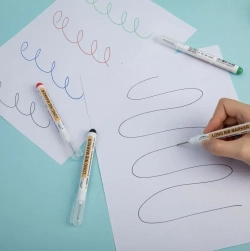 Маркер строительный тонкий разметочный с длинным наконечником / 5 шт (черный, красный, зеленый, синий, белый) / Маркеры строительные набор для разметки по металлу, дереву, стеклу, ткани перманентный