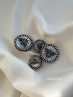 Пуговицы Гучч. Пчела черный графит