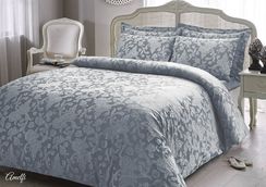 Постельное белье AMELFI серый жаккард deluxe TIVOLYO HOME Турция