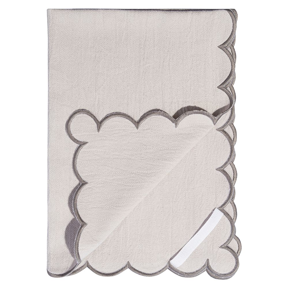 Набор кухонных полотенец с контрастным кантом серого цвета из коллекции Trendy Ruffles, 50х70 см