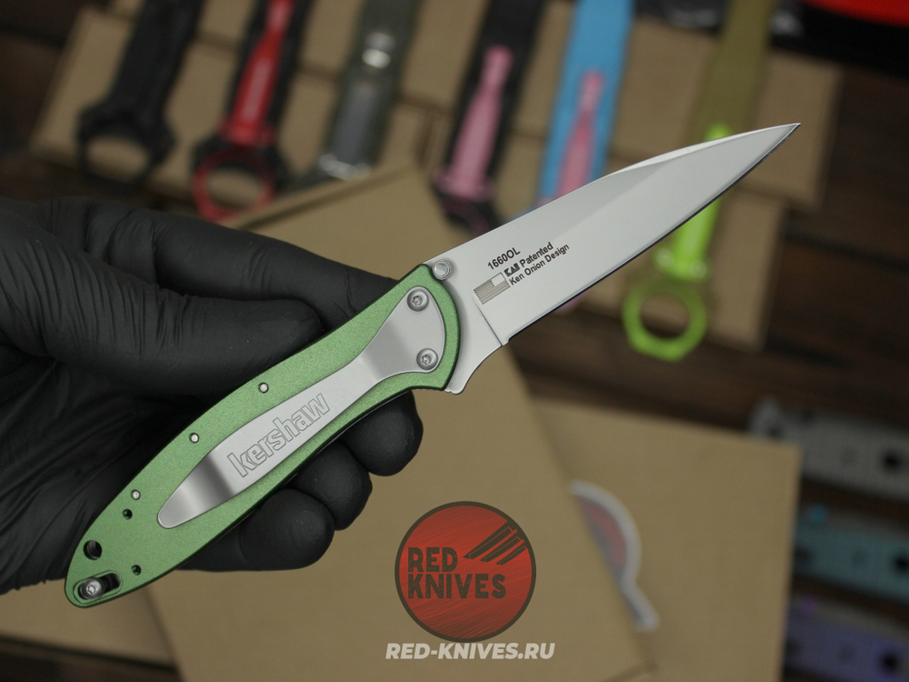 Нож KERSHAW Leek 1660 Green - зеленая рукоять