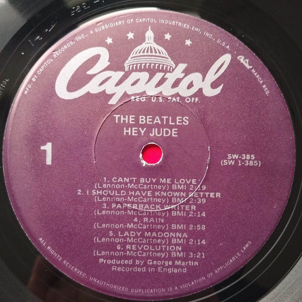 Винтажная виниловая пластинка LP The Beatles Hey Jude (USA 1978) I Should Have Known Better