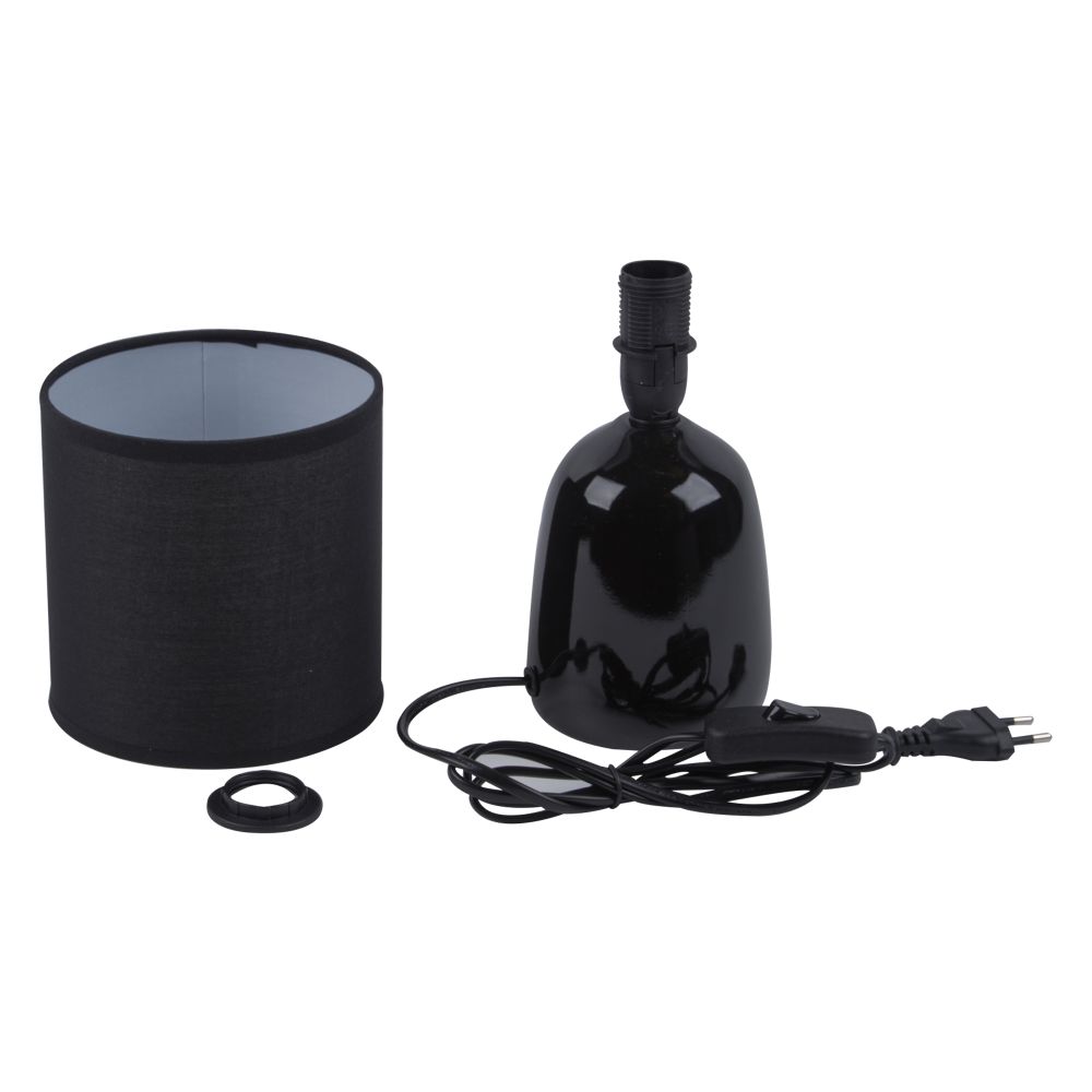 UML-B305 E14 BLACK Светильник настольный декоративный под лампу Е14. 40W. Механический выключатель. Черный. ТМ Uniel