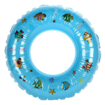 Надувной круг 60 см, выпуклый с рыбками, 4 цвета микс, с-30323